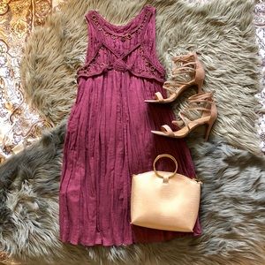 Free People Dress w/ Crocheted & Beaded Bra